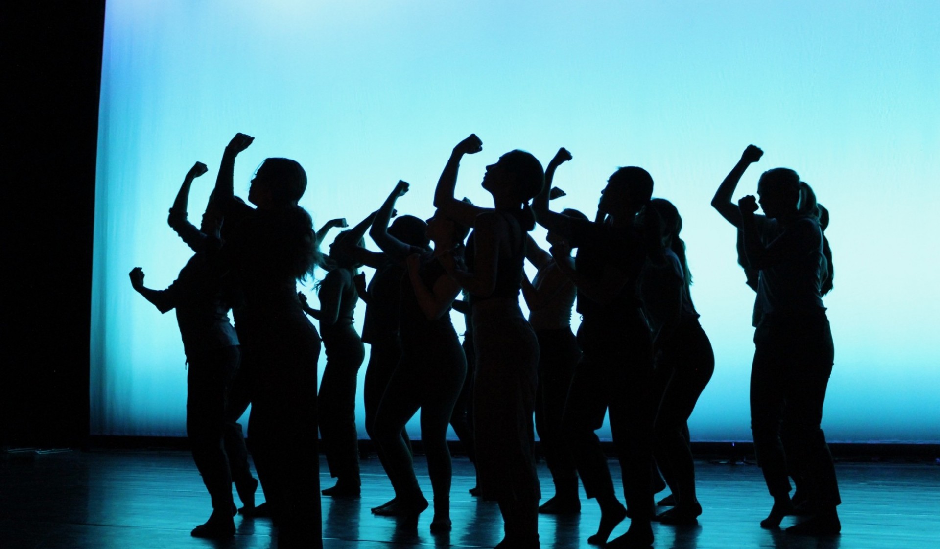 Dancers from our Spring 2019 show performing choreography by Nadia Halim and Melody Tai onstage.