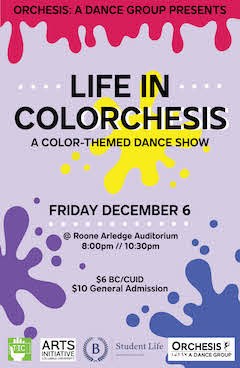 Promotional poster for Fall 2019 show, Life in ColOrchesis