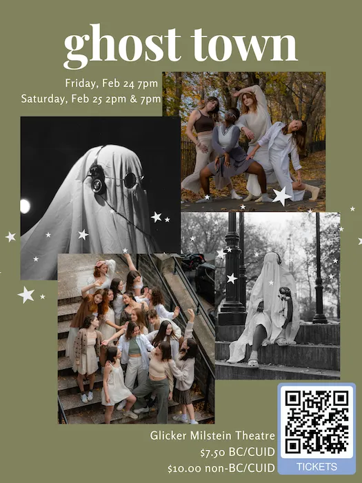 Ghost Town (The MaMa Project 2022-2023, choreographed by Maya Puri) promotional poster.
